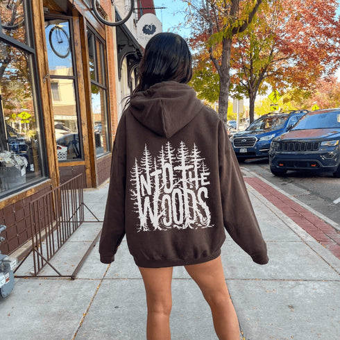Embrace your inner wanderer with the Into The Woods hoodie, designed for those who hear the call of the wild.